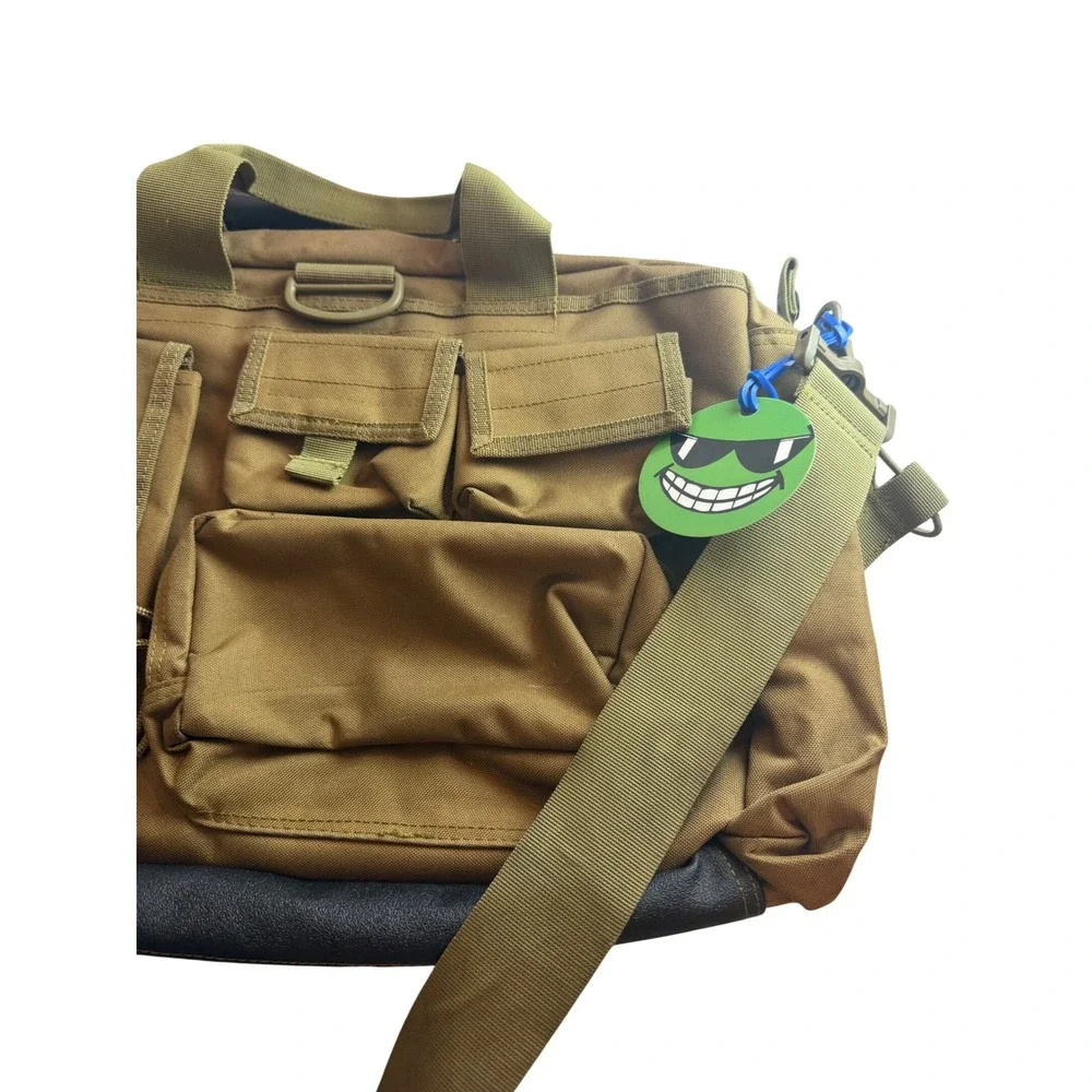 Coyote Brown Tactical Messenger Bag Multi Pocket Utility Laptop Case Work Bag